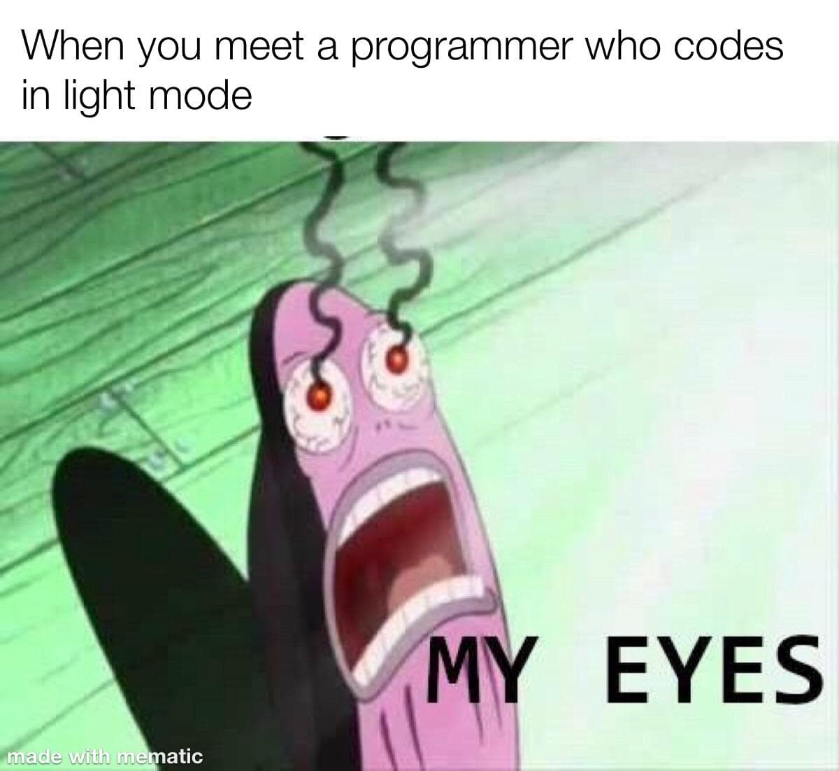 라이트 모드를 대하는 흔한 개발자의 모습